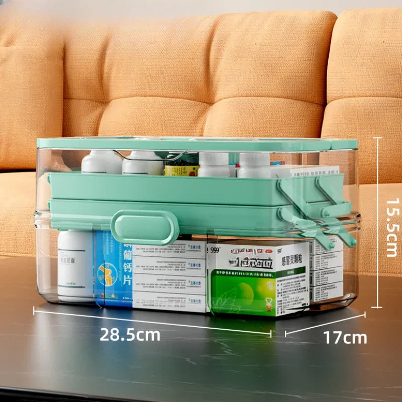 Household Medicine Box Large-capacity Medicine Multi-layer Sorting Storage Box Portable Storage Box for Groceries