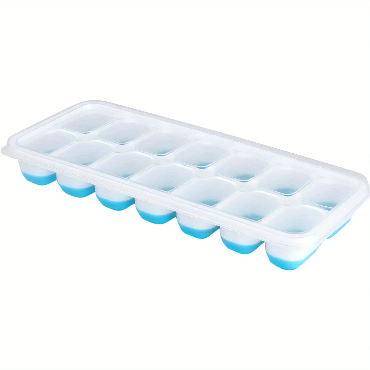 1pcs, Silicone Ice Cube Mold, Easy-Release & Flexible Mold With Spill-Resistant Removable Lid, Stackable Ice Trays With Covers