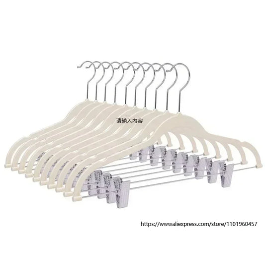 5 Pcs/lot Garment Suit Multifunction Clothes Hangers with Clips Non-Slip Closet Laundry Wardrobe Organizer Drying Rack Velvet