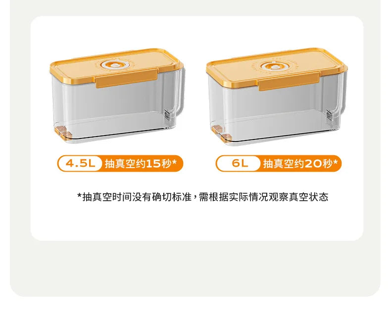 Food-Grade Vacuum Food Storage Containers Airtight Boxes for Fruits Veggies Freezer-Safe Divider Boxes Fridge Organization