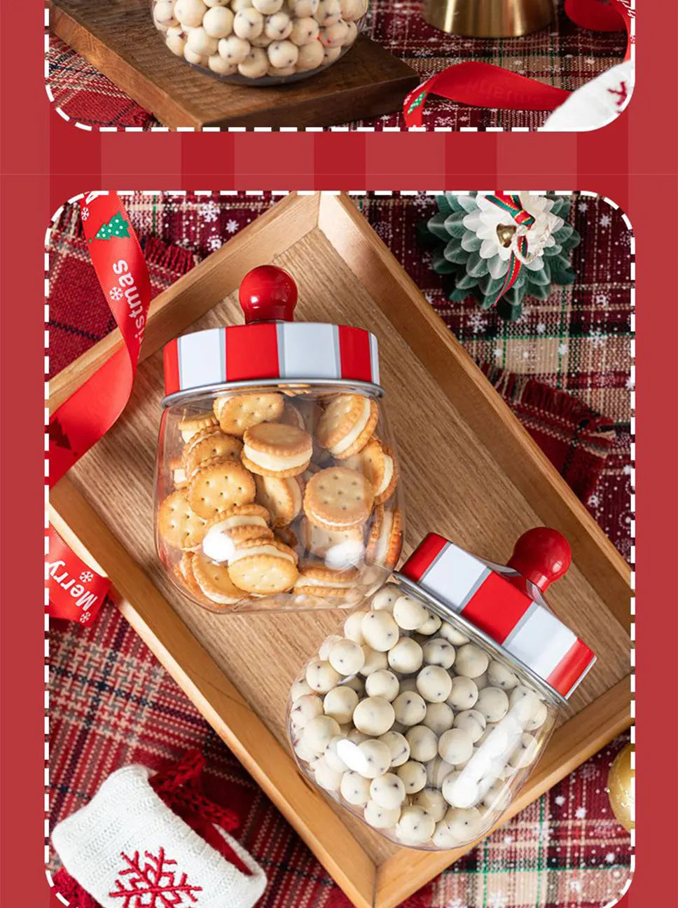 Transparent Gift Jar for Snacks, Baking, Milk Dates, Cookies, Puff Pastry & Storage