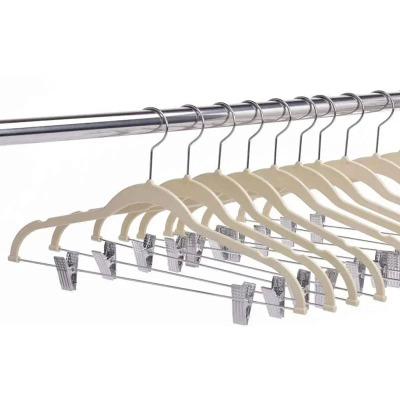 5 Pcs/lot Garment Suit Multifunction Clothes Hangers with Clips Non-Slip Closet Laundry Wardrobe Organizer Drying Rack Velvet