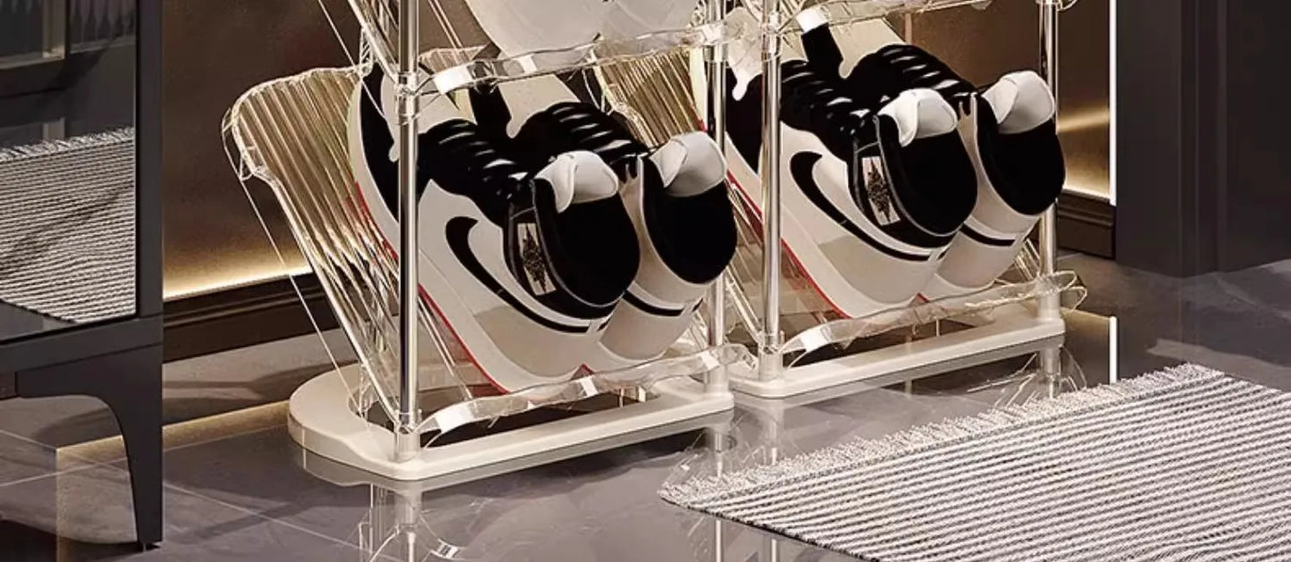 Compact Shoe Rack Multi-Tier Small Narrow Shoe Storage for Home Entryway Rental Dorm Space-Saving Shoe Cabinet